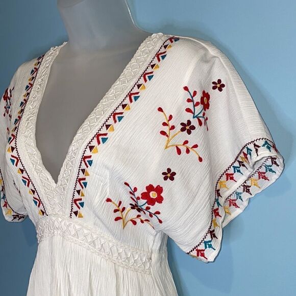 Blue Pair Embroidered Mini Dress - Picture 6 of 17